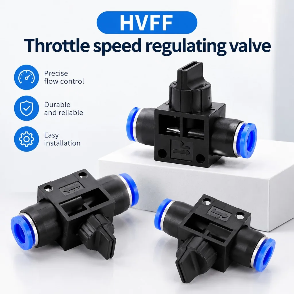 10pcs HVFF Pneumatic Tube Hose Connector 4/6/8/10/12mm Quick Push In Coupling 2 Way Air Water Pipe Joint Pneumatic Parts Fitting