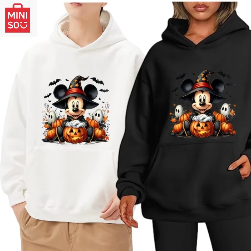 

Disney Halloween Mickey Limited Print Autumn and Winter Hooded Sweater for Men and Women High Quality Comfortable Casual Top