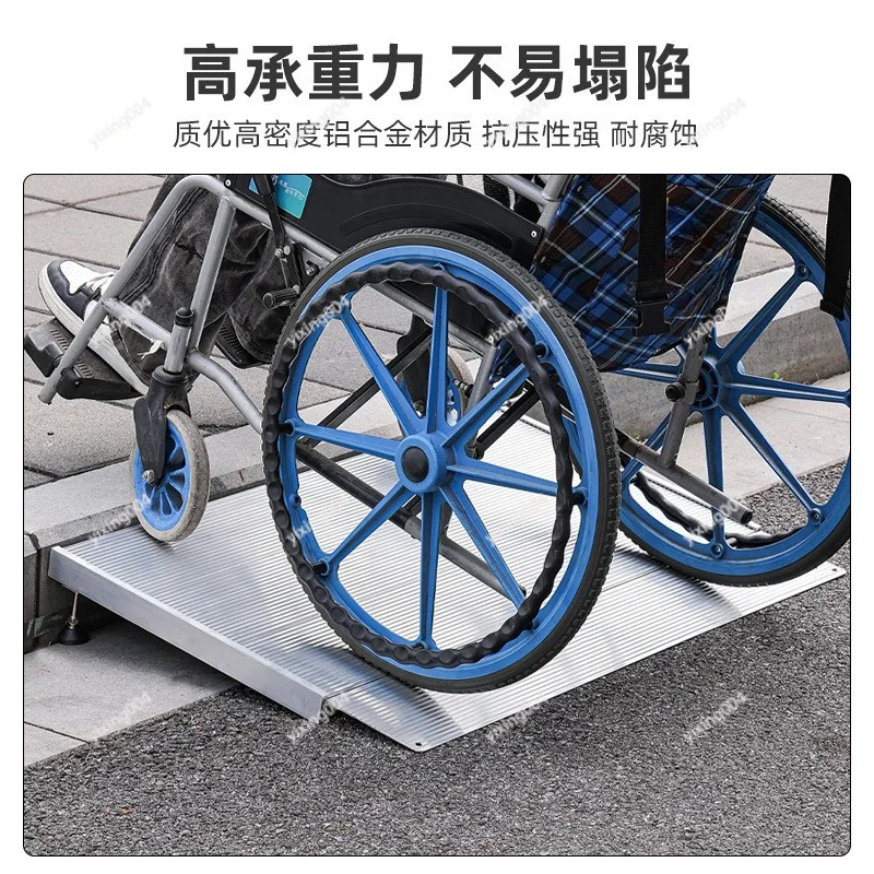 Portable Aluminum Wheelchair Ramp Multifunctional Mobility Access Slope for Stairs