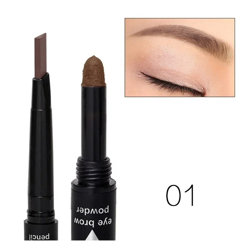 Trucco alla moda di alta qualità Matita per sopracciglia Eyeliner per sopracciglia impermeabile Penna per sopracciglia con strumento cosmetico per trucco in polvere