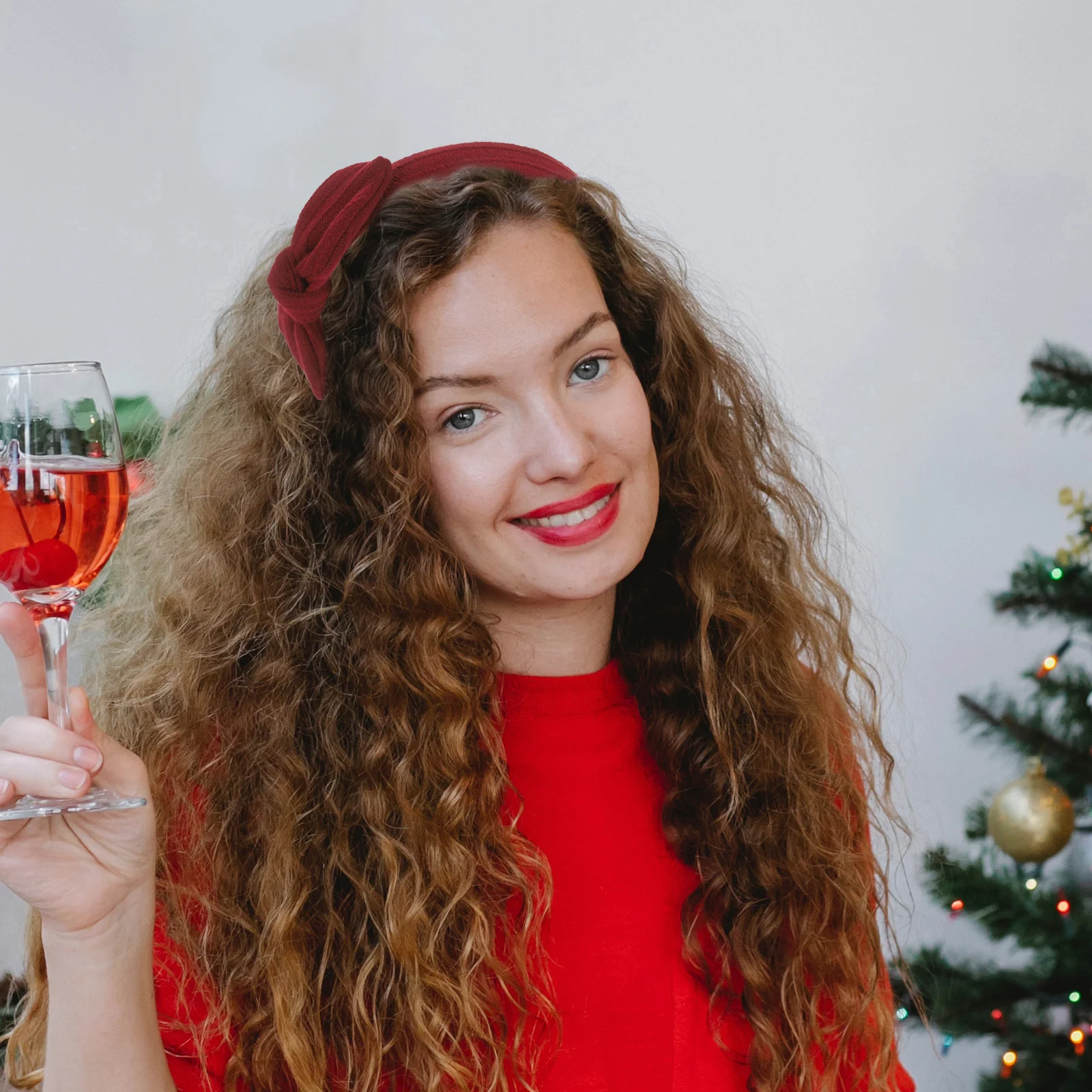 

6 Pcs Bunny Ear Headband Bow for Women Headbands Wide Bows Elastic Knotted Hairwrap