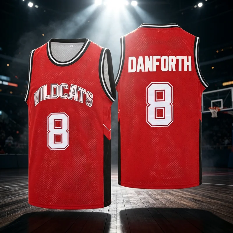 2026 New Retro Wildcats Style Basketball Jersey Athletic Vest Red Sleeveless Training Top Number 14 & 8 Unisex Men Women Summer