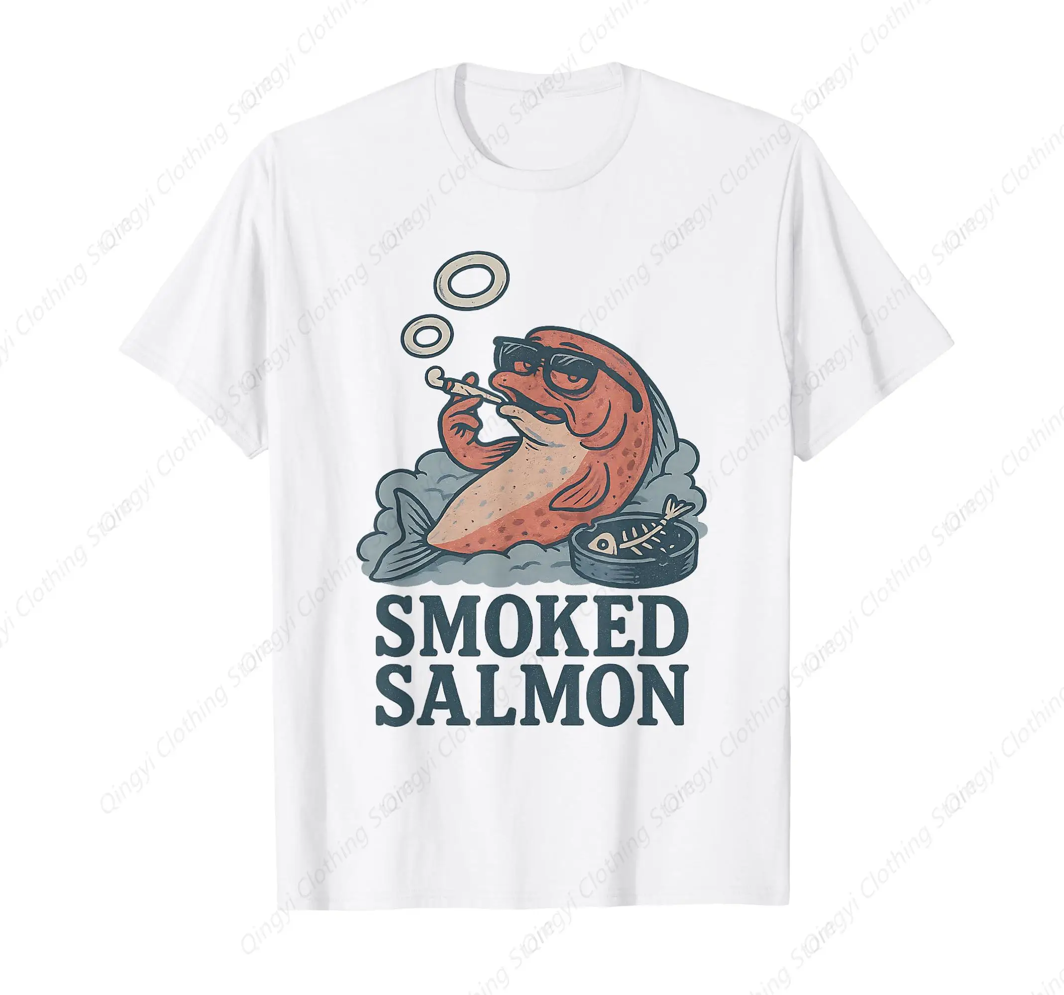 

Smoked Salmon Funny 420 Stoner Fish Weed Retro Cannabis T-Shirt