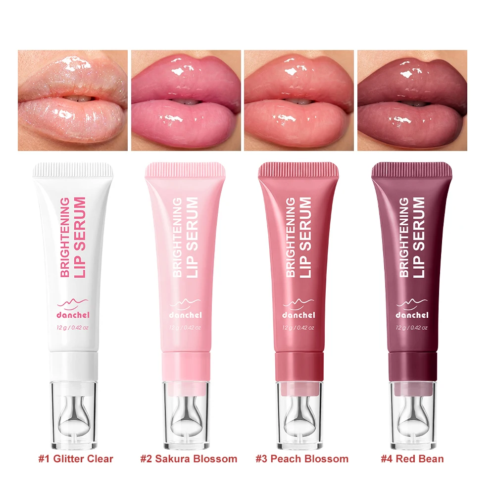 Mirror Pearl Watery Crystal Jelly Lipgloss Long Lasting Moisturizing Shine Glitter Lip Glaze Non‑Stick Cup Lip Makeup