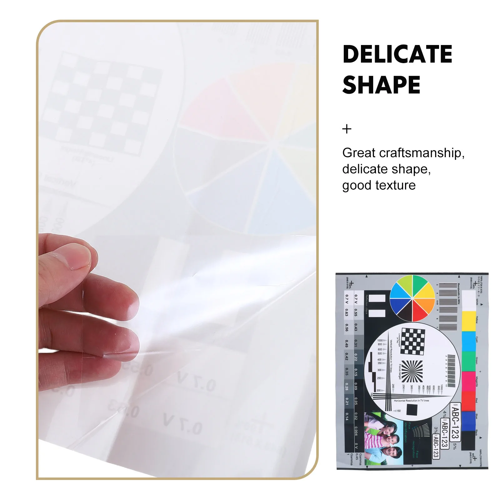 Camera Focus Testing Tool High-Resolution Lens Calibration Chart For Cctv Installation Color Accuracy Checker Image Test Card