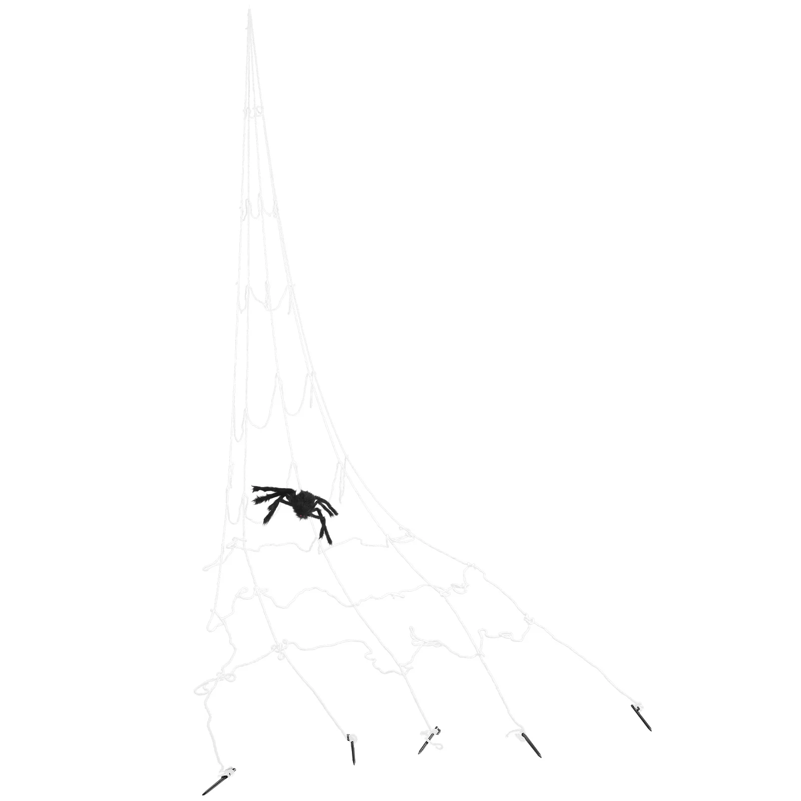 

Artificial Spiderweb 50cm White Spider 48g Large Size Halloween Cobwebs Party Props Outdoor Decor Reusable Scary