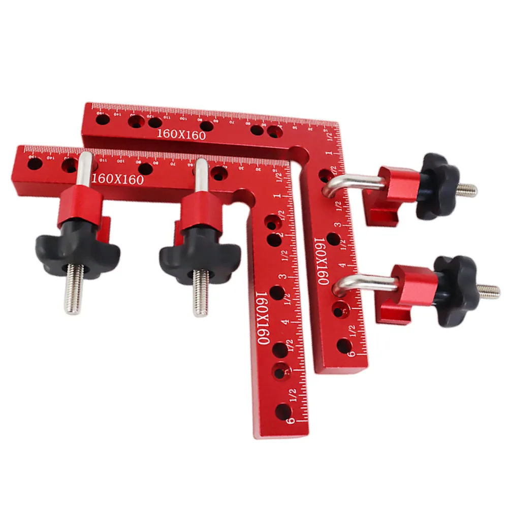 2Pc 90 Degrees L-Shaped Auxiliary Fixture Splicing Board Positioning Panel Fixed Clip Carpenter\'s Square Ruler Woodworking Tool