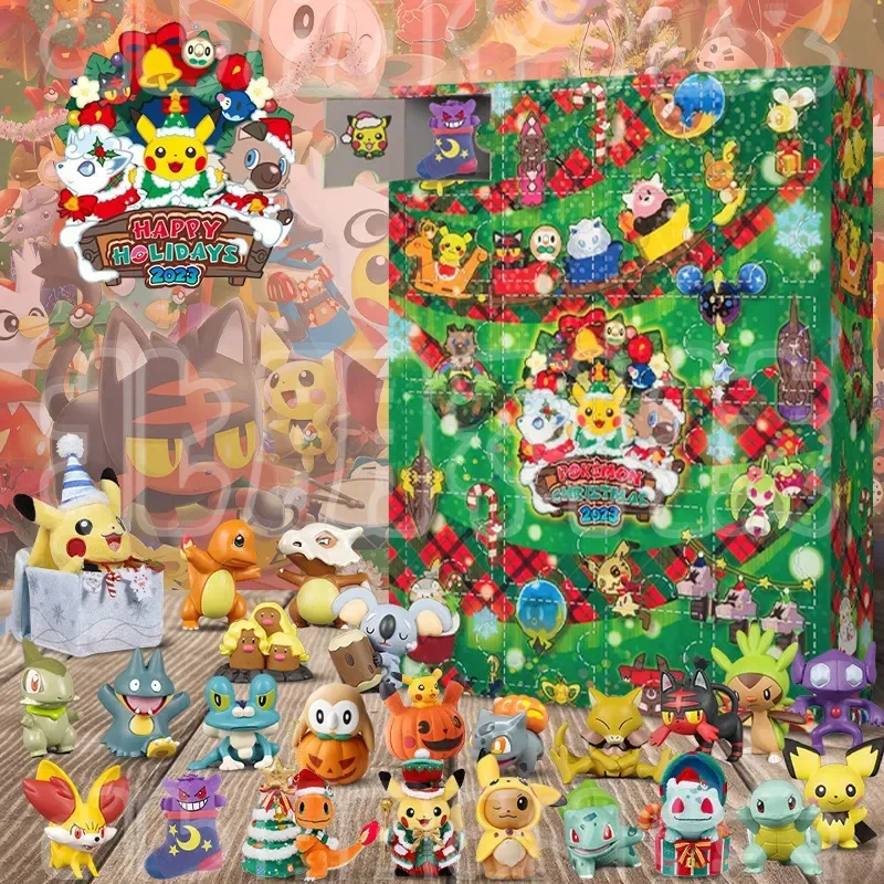 

Anime Pokemon Christmas Advent Calendar 24pcs Kawaii Action Figures Pikachu Model Doll Collection Children Toys For Boys Gift