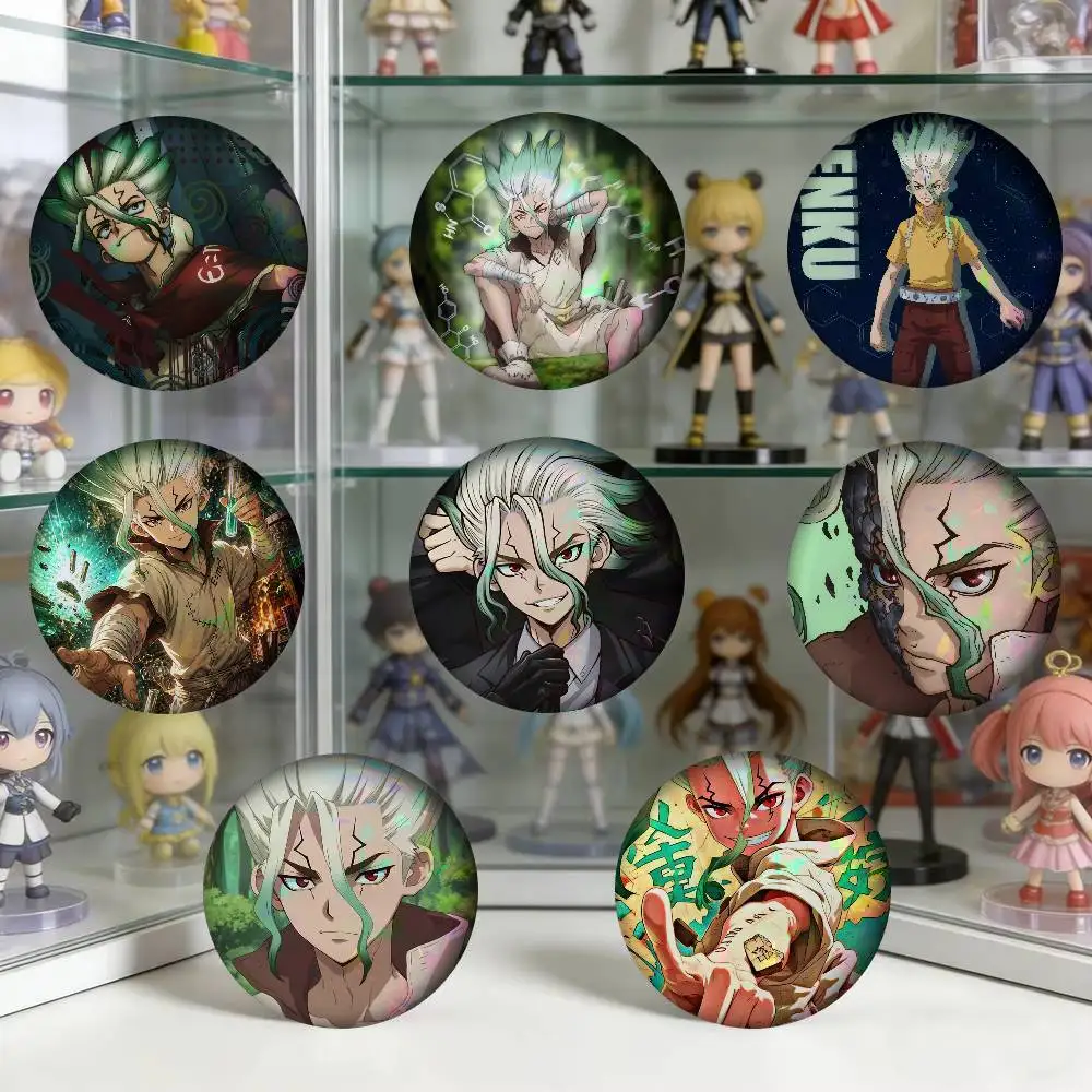 Anime Dr. Stone 4 Senku Ishigami Cartoon   Anime Brooches Cute Cartoon Badge Jacket Jeans Lapel Pin Gift Accessorie