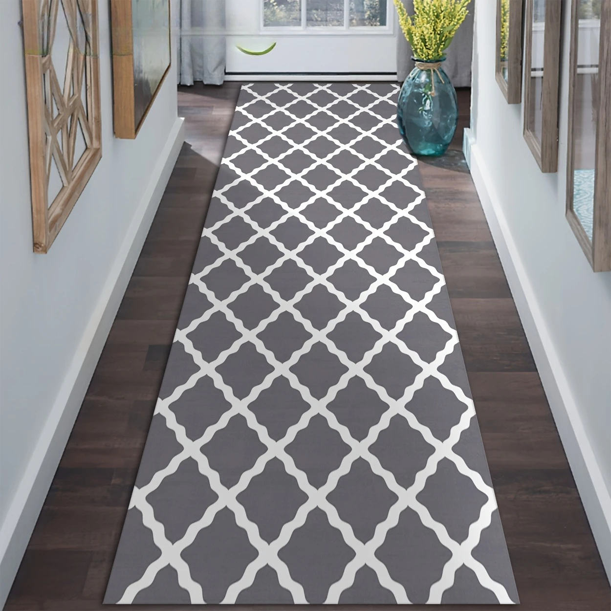 Tapis de couloir long en bois  - Home Bathroom Tiles Design avis et prix