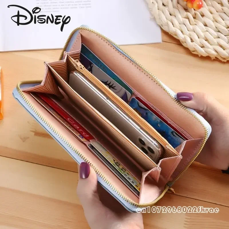 Disney Mickey Women\'s Wallet Fashion High Quality Simple Zipper Long Handbag Multi-functional Multi-card Storage Zero Wallet