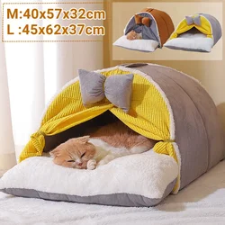 Winter Warm Cat House Super Soft Cozy Cat Sleeping Cave Thicken Cute Kitten Puppy Tents Windproof Cat Bed Nest Pet Supplies