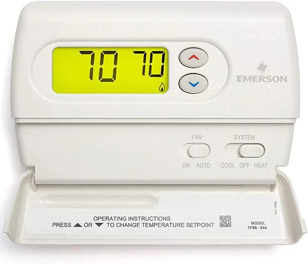 

Non-Programmable Thermostat for Single-Stage HVAC Systems with Backlit Display