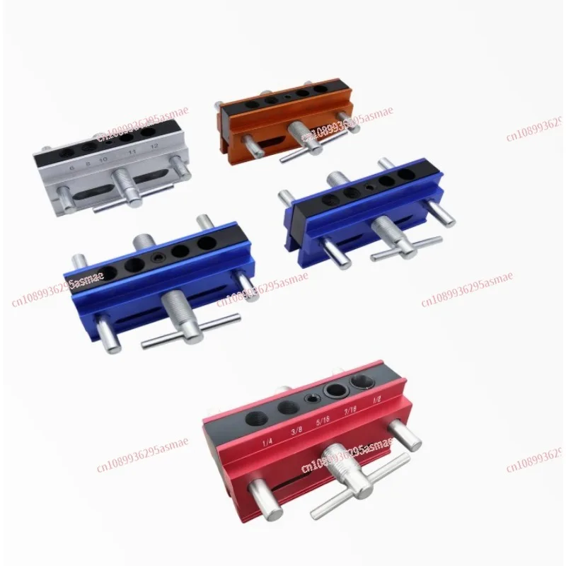 Woodworking Oblique Hole Locator & Self-Centering Dowel Jig Kit, Heavy Duty Straight Hole Drill Clamp for Woodworking Punching