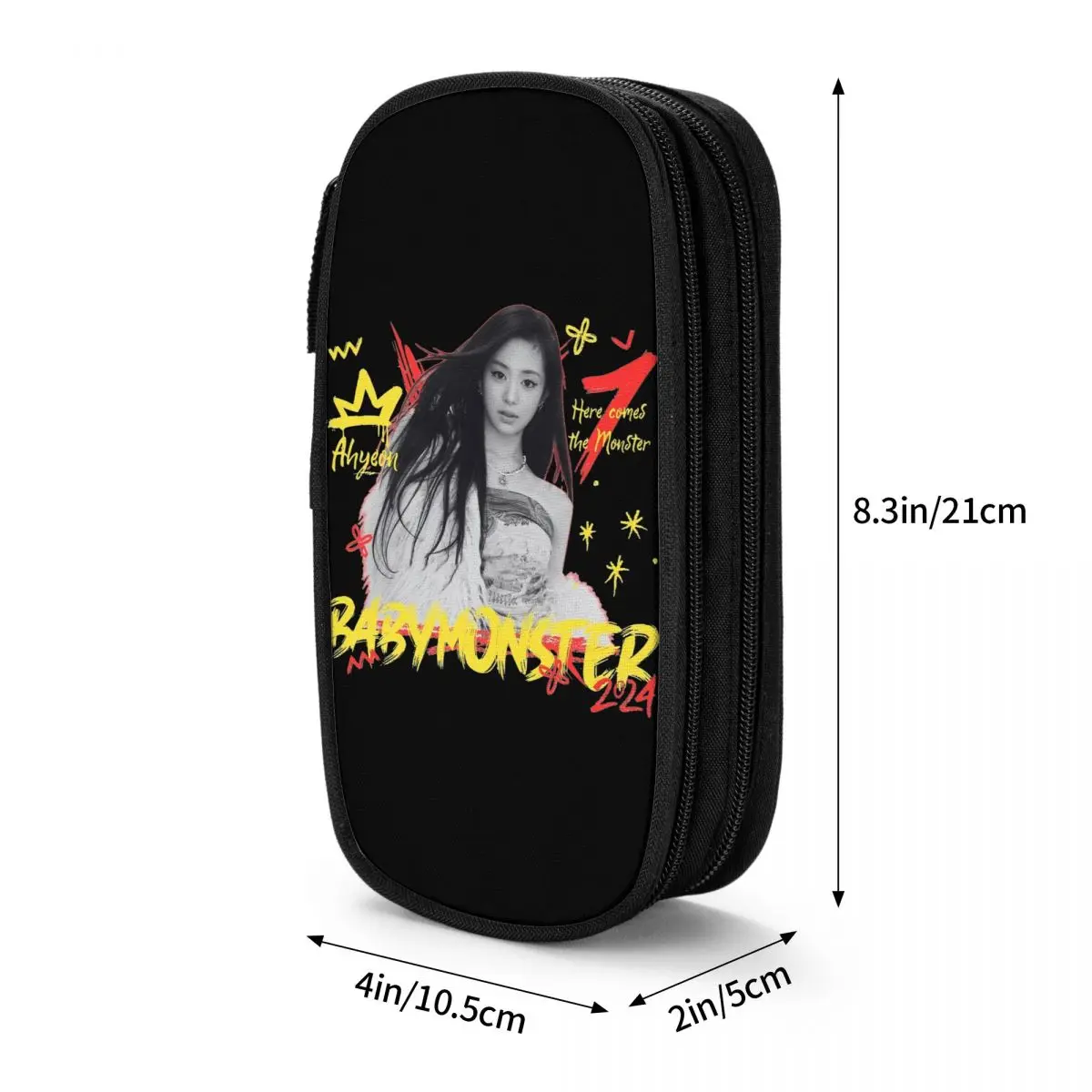 Ahyeon-estuche para lápices Babymonster Sheesh, portalápices clásico, bolsa para estudiantes, almacenamiento grande, regalo escolar