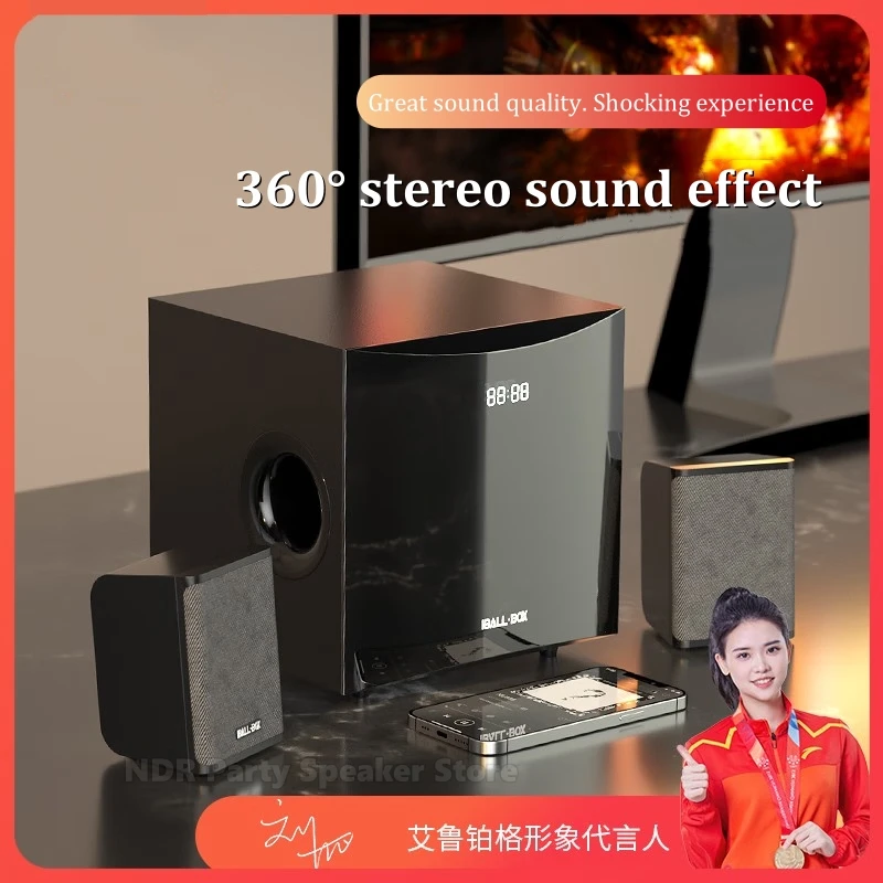 Desktop Computer Sound 2.1 Multimedia Speaker Home Theater SpeakerBox System PC Speaker with Bluetooth Function Heavy Subwoofer