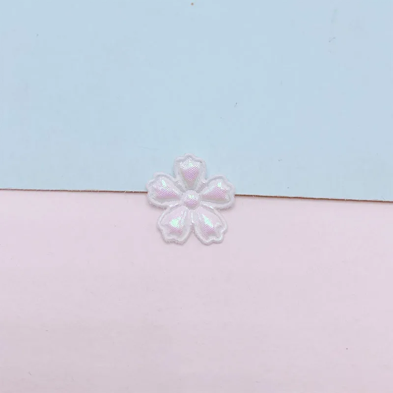 100 Stücke 1,35 CM PU Kleine Blume Gepolsterte Applikationen Für DIY Kinder Haarspange Zubehör Kleidungsstück Dekor Patches – Detail 11