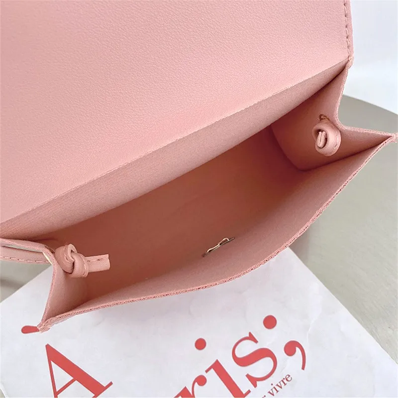 Women Strap Crossbody Bags New Style Korean Messenger Bag PU Leather Candy Color Lock Buckle Versatile Shoulder Phone Handbag