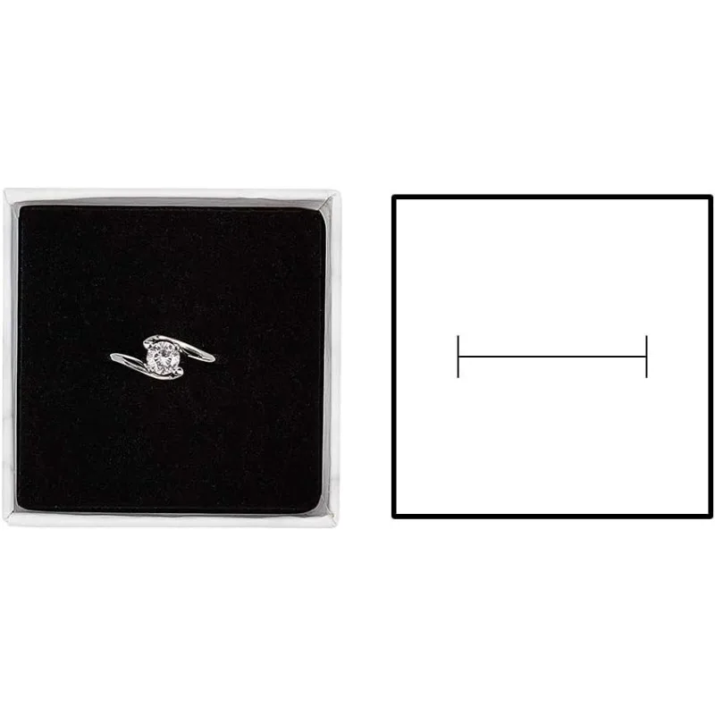 Small Square Kraft Ring Earring Box, 12 Pack