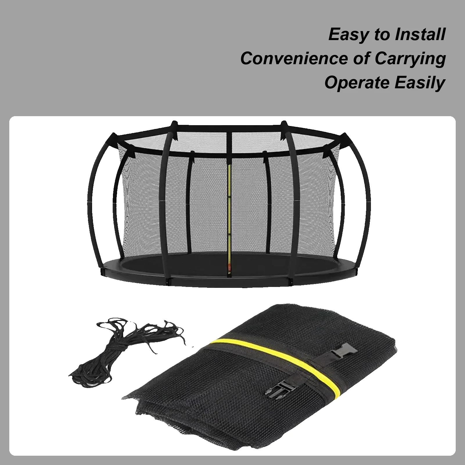 

Trampoline Safety Enclosure Net Trampoline Replacement Safety Enclosure Net Weather-Resistant Jumping Protective Accessories For