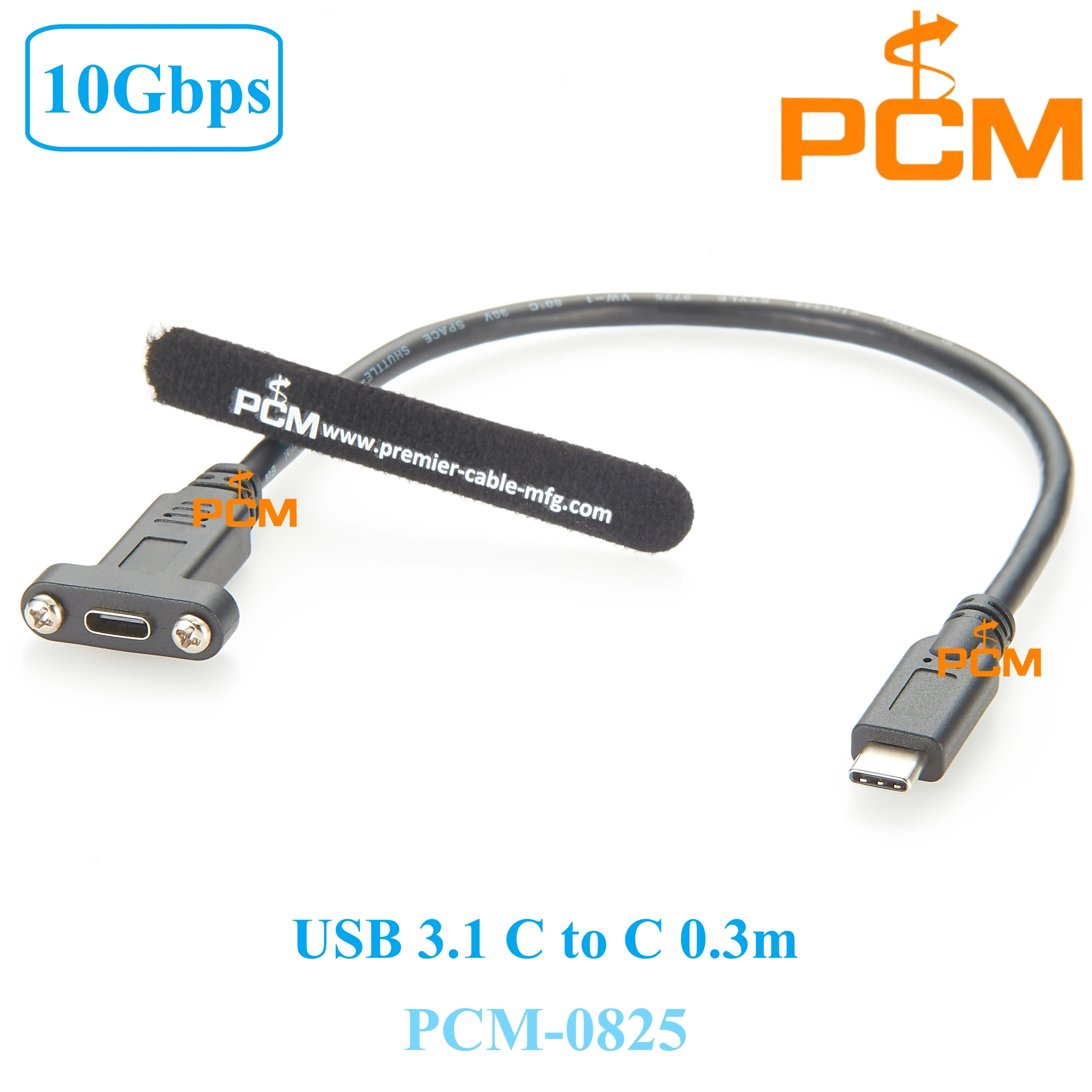 

2 шт. 0,3 м 10 Гбит/с USB C «мама» на USBC «папа» Удлинитель данных Удлинительный кабель USB 3.1 типа C с винтом для крепления на панели
