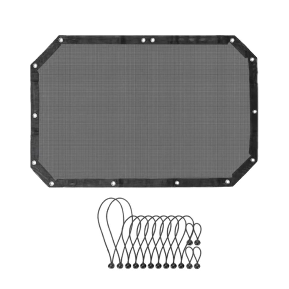 Car Roof Mesh Top Sunshade Cover UV Sun Shade Mesh for Jeep Wrangler JK JKU 2-door & 4-door 2007-2018