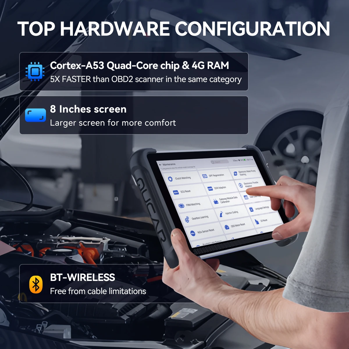 Lifetime FREE MUCAR 892BT Professional Auto OBD2 Scanner ECU Coding Actuator Test 35 RESET Full System CANFD DoIP Car Diagnostics Tools