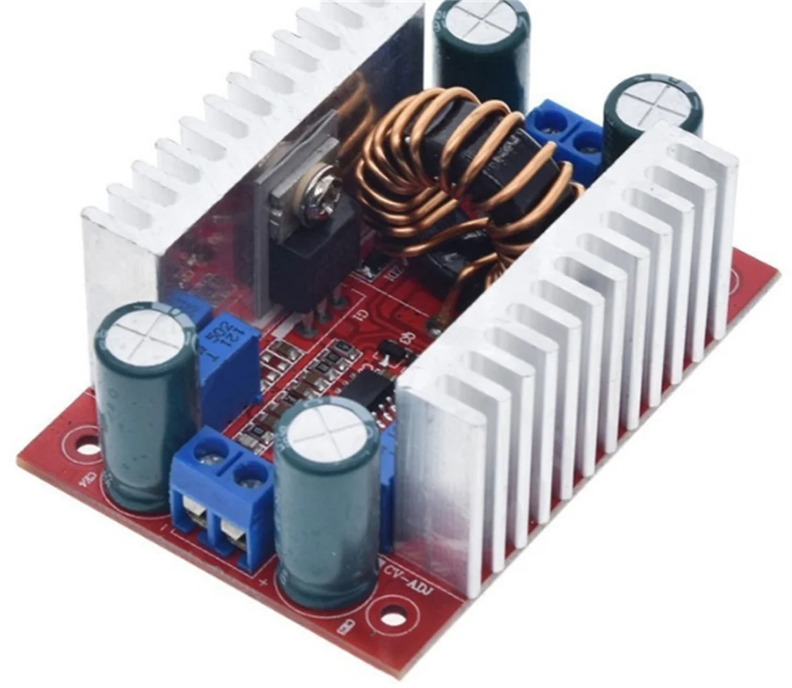 Convertidor de impulso ajustable DC-DC400W 15A, módulo de fuente de alimentación de corriente constante, transformador de carga para coche, controlador LED