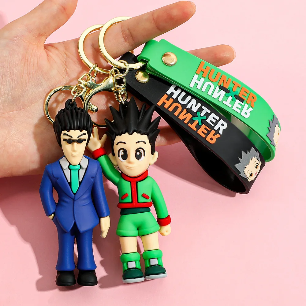 Anime caçador x caçador chaveiro, cosplay gon · freecss boneca killua figura chaveiros saco de carro acessórios atacado