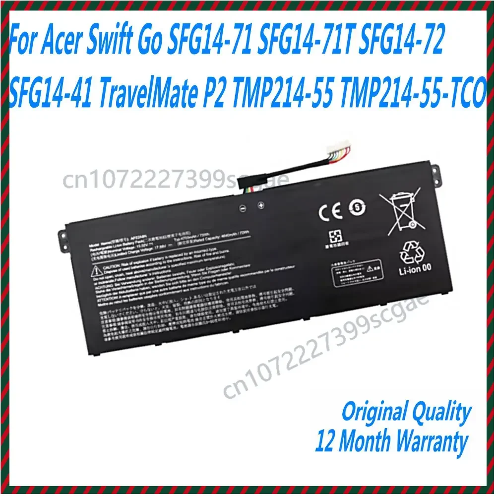 AP22A8N AP22ABN Laptop Battery For Acer Swift Go SFG14-71 SFG14-71T SFG14-72 SFG14-41 TravelMate P2 TMP214-55 TMP214-55-TCO