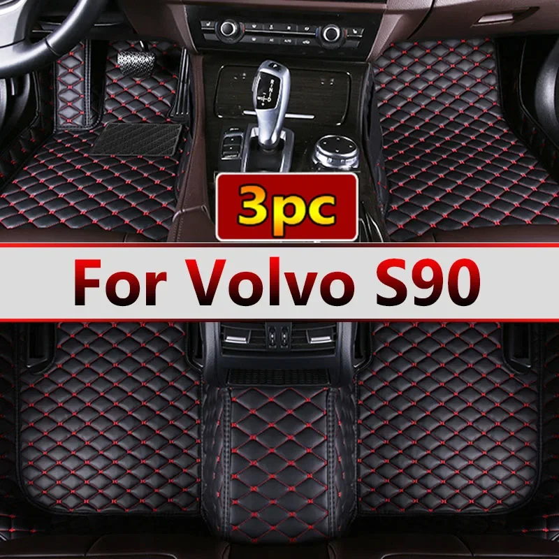 Car Floor Mats For Volvo S90 2017 2018 2019 2020 2021 2022 Custom Auto Foot Pads Automobile Carpet Cover Interior Accessories