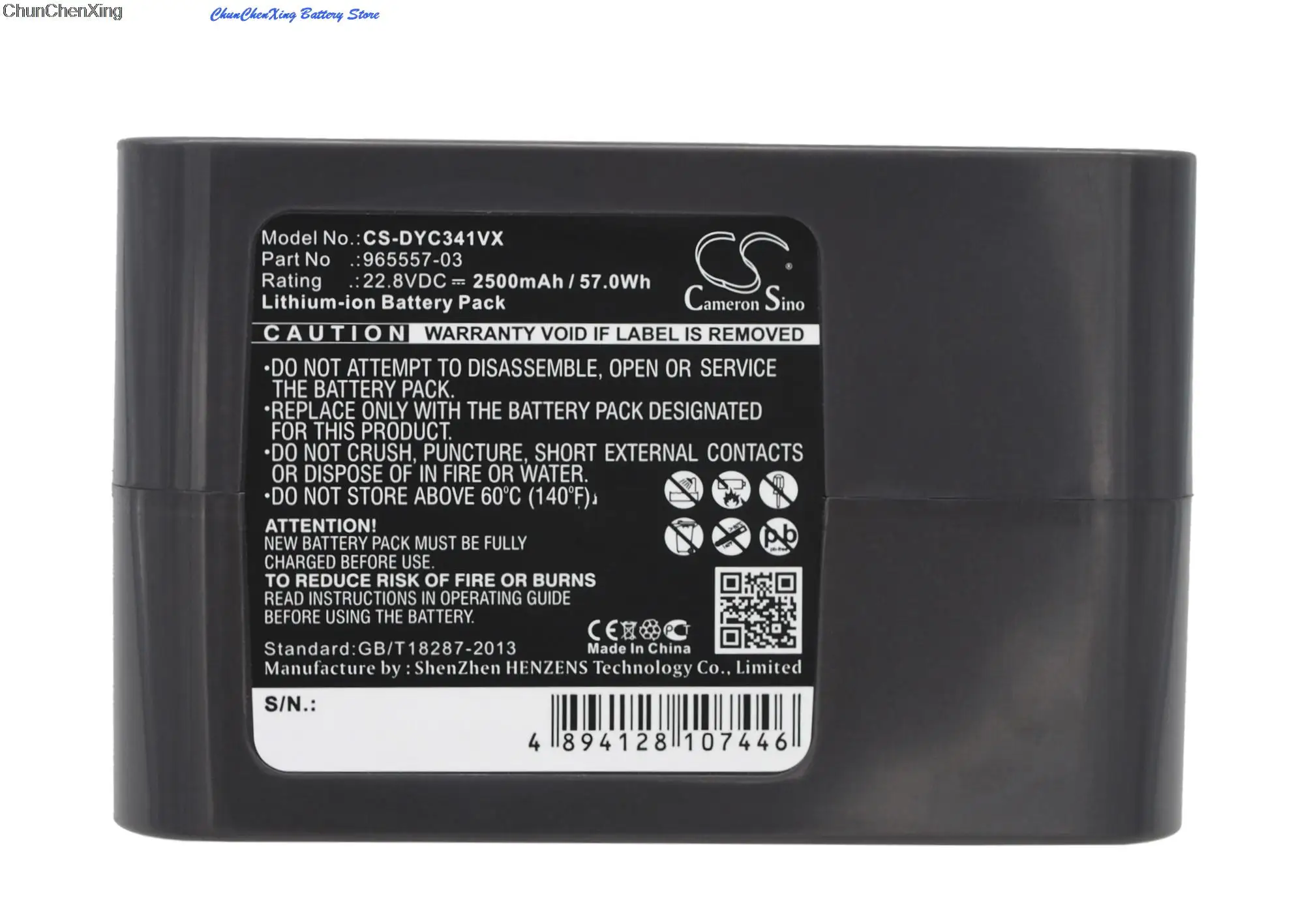 Cameron sino 2500mah šedá baterie pro dyson DC31 živočich, DC34, DC35, DC44 živočich, DC45, DC56, NOTE: tahle baterie je 22.8V