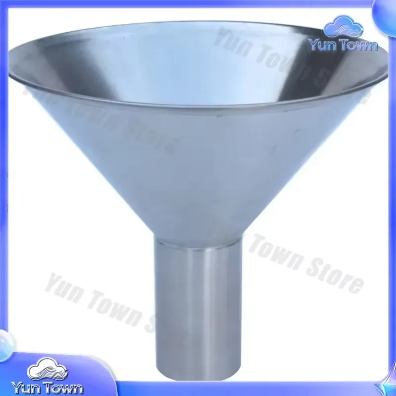 Stainless Steel Large Diameter Feeding Hopper for Vacuum Packing Bags Oil-Proof Dispensing Funnel with Bracket Switch Bagging