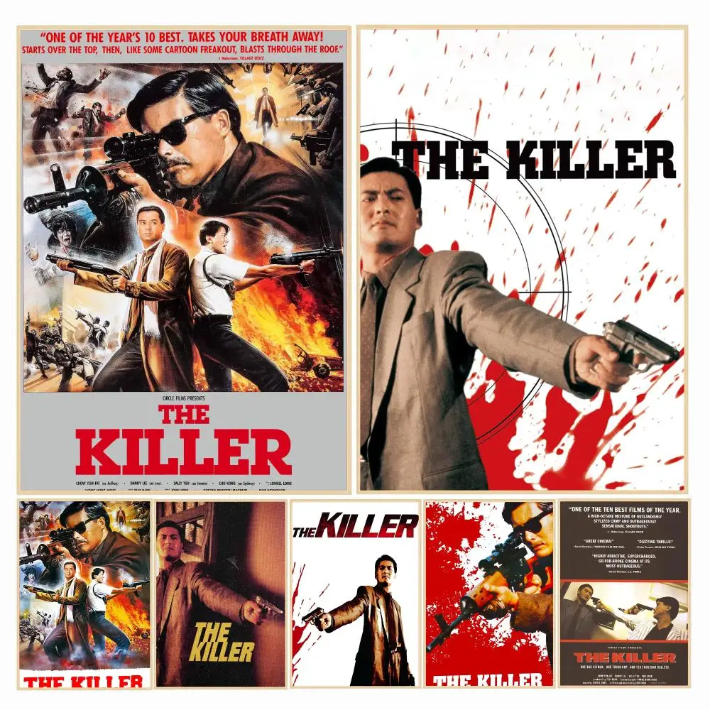 classic movie T-The Killer-R Poster Decorative Wall Art Sticker for Cafe Office Bedroom and Living Room
