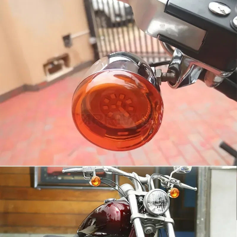 2pcs/4pcs Motorcycle Turn Indicator Signal Light Lens Cover For Harley Sportster 883 1200 Road King Dyna Softail Heritage Fatboy