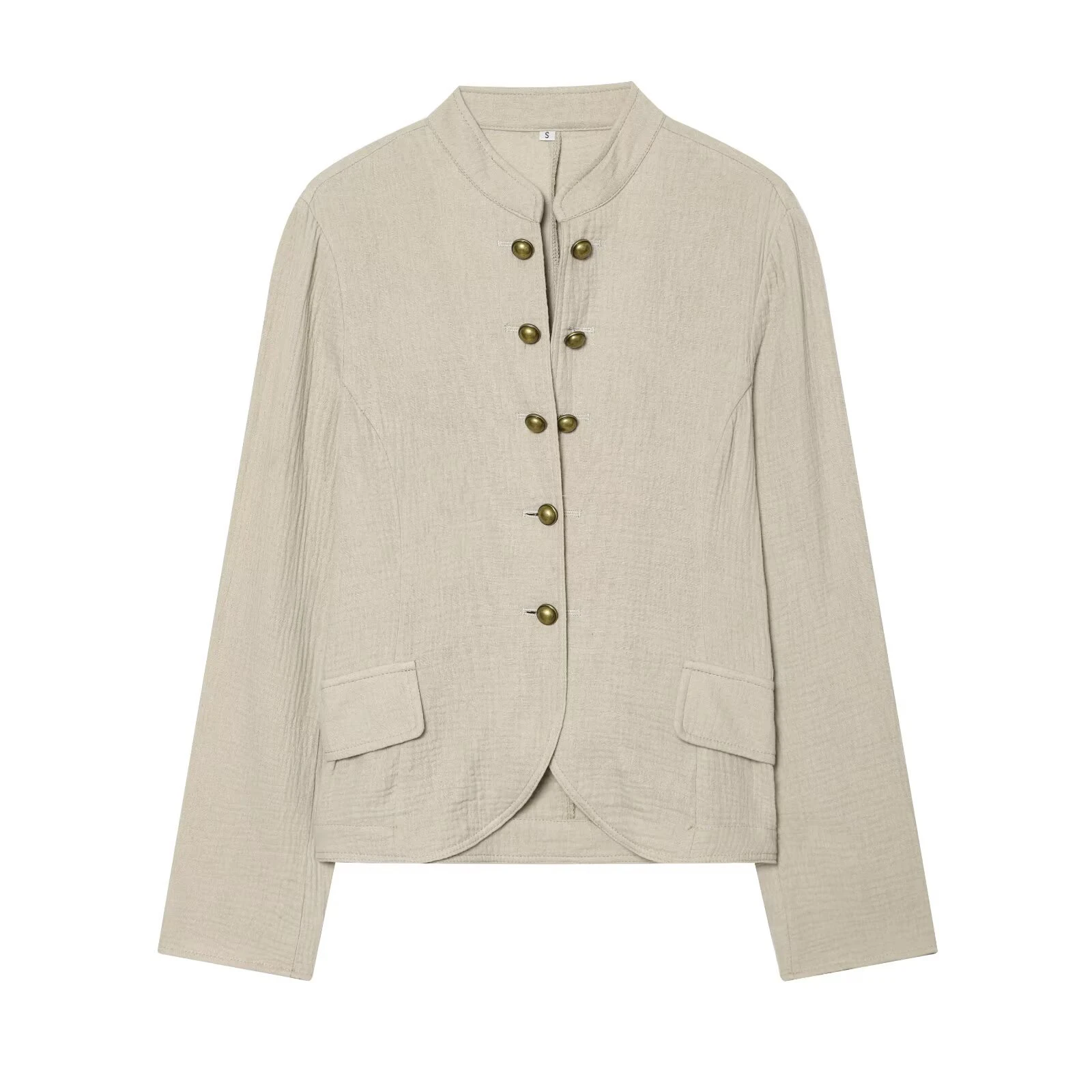 

European and American style spring new women's clothing design sense versatile and simple style breasted suit jacket