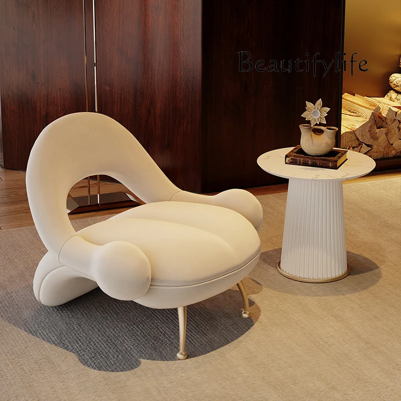 Designer sofa chair living room small apartment balcony Italian leisure single chair beauty salon B & B hotel reception chair