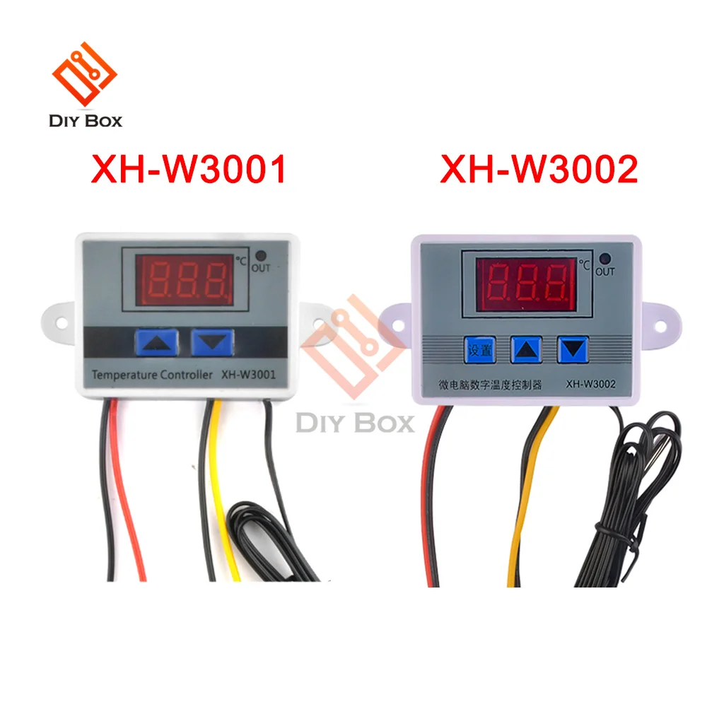 

XH-W3001/W3002 Digital LED Control Temperature Microcomputer Thermostat Switch Thermometer New Thermoregulator 12V 24V 220V