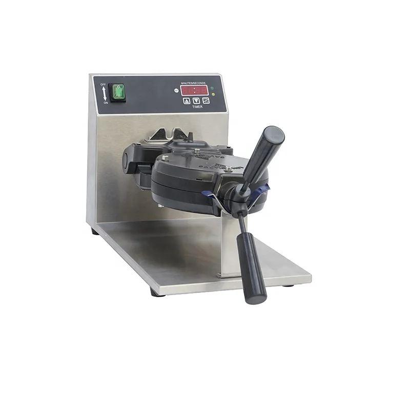 CE Round Commercial Snack Machine Single Round Plate Nonstick Electric Waffle Maker Machine
