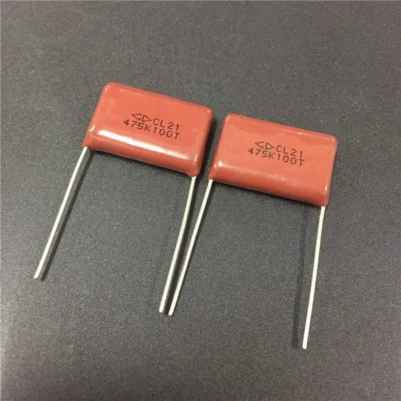 

5Pcs/50Pcs CBB Capacitor 100V 475K 4.7uF 4700nF P22 CL21 Metallized Polypropylene Film Capacitor