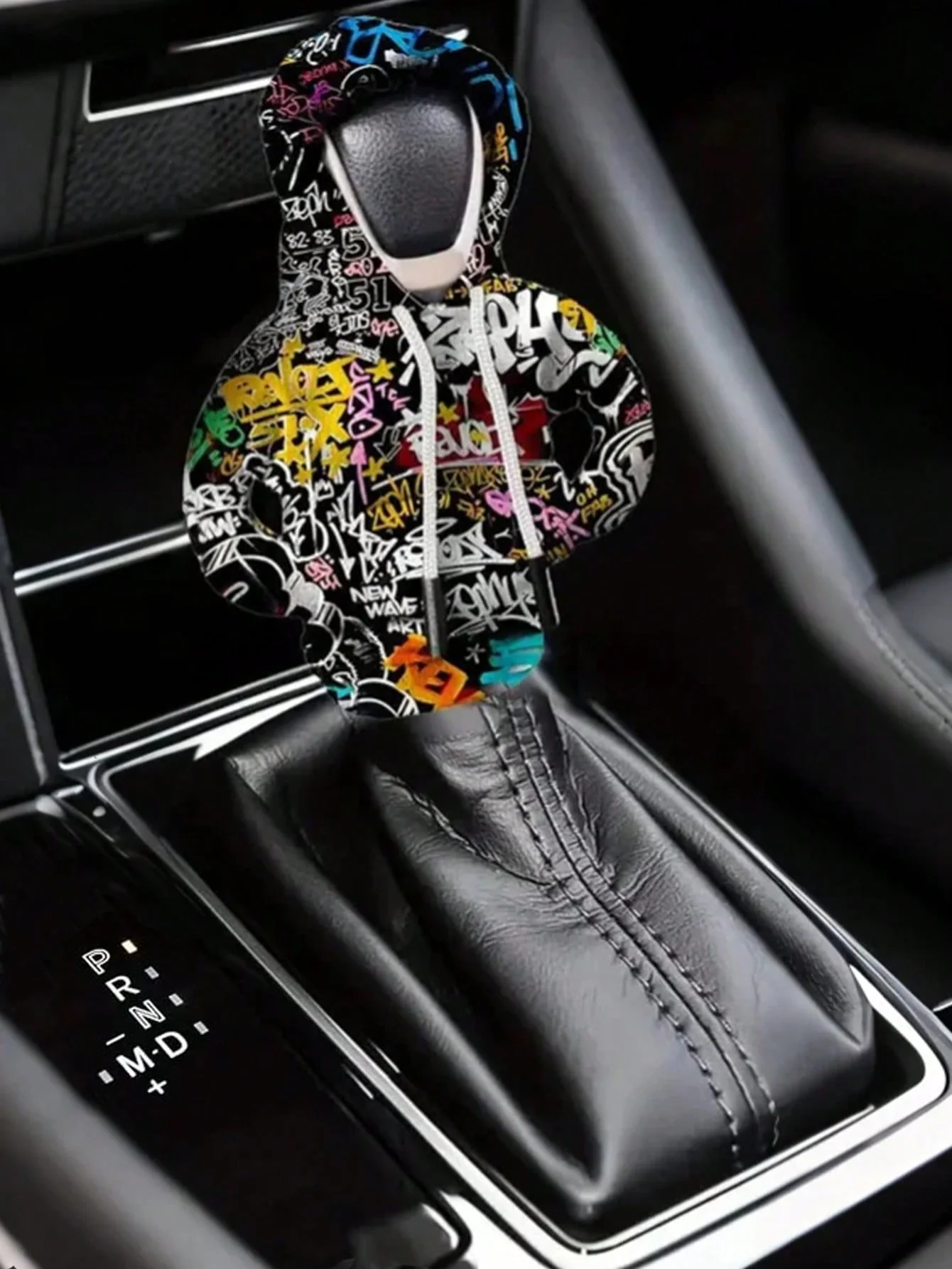 

Толстовка с ручкой переключения передач в стиле граффити, дизайн толстовки с забавной цитатой, эластичный крой, красочная графика уличного искусства, прочный трикотаж, ручная футболка