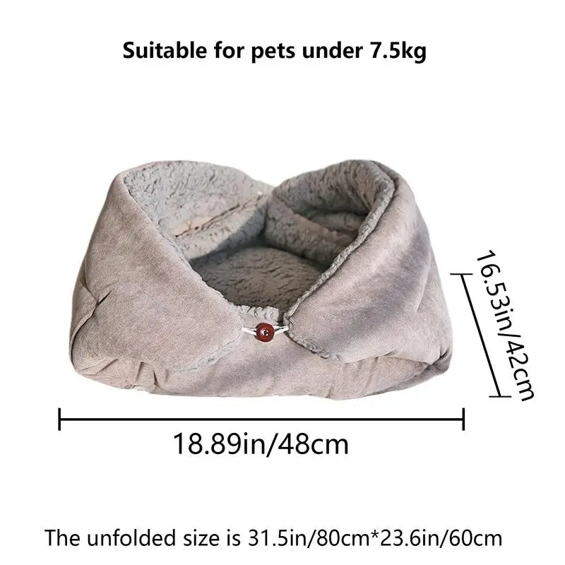 Katzenbett-Schlafsack, kleine Hundebetten, waschbar, zum Schlafen, Verstecken, für den Innenbereich, Haustiersofas, warmes Hundehaus für den Winter, drinnen und draußen