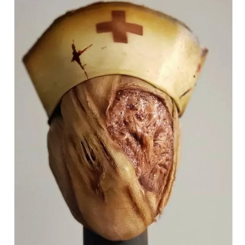 Bulex jogo quente silent colina enfermeira sem rosto cosplay máscara horror sangrento látex máscaras traje de halloween adereços para adulto alta qualidade