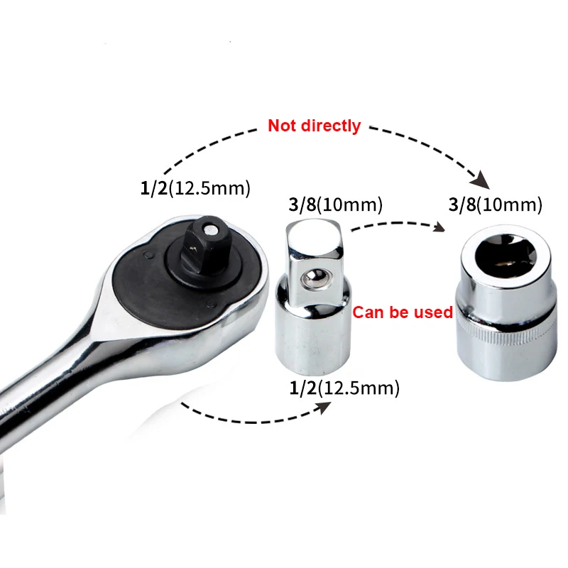 Imagem -05 - Adaptador de Soquete de Impacto Cr-v Ratchet Wrench Socket Converter Ferramentas de Reparo do Carro a a a Drive