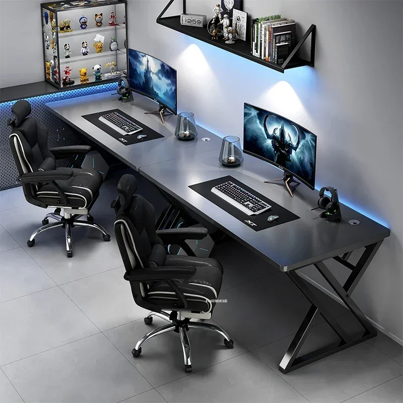 Double Computer Desks Desktop E-sports Game Tables Home Side-by-side Long Table Bedroom Simple Office Desk Student Study Table