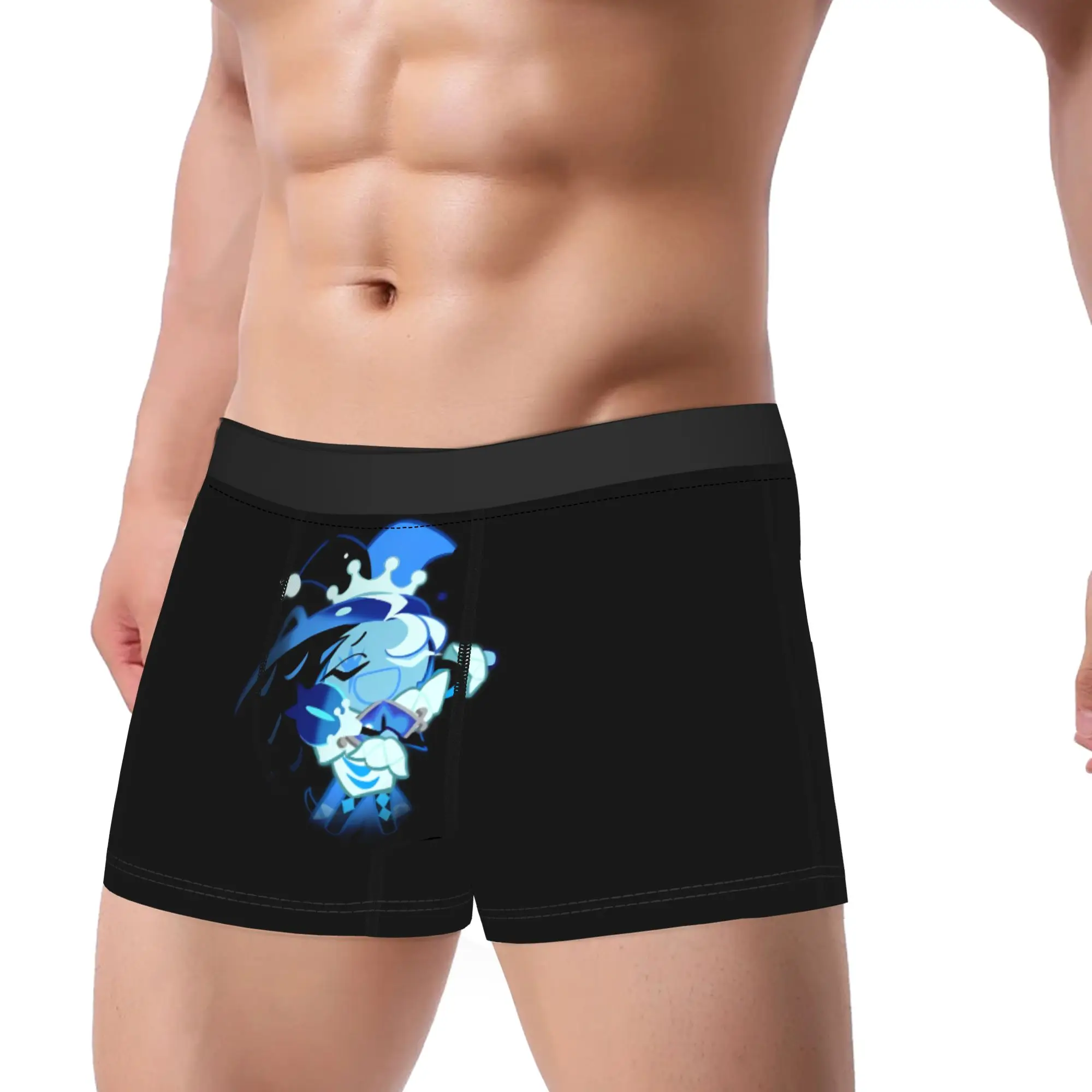 Funny Boxer Shadow Milk Cookie Run Kingdom Shorts Panties Briefs Man Underwear Cute Cartoon Anime Underpants for Male Plus Size