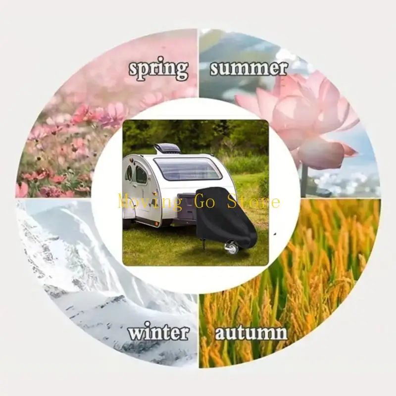 B5XD Hitch Caravans Tapa remolque impermeable Bloqueo remolque Protector prueba viento