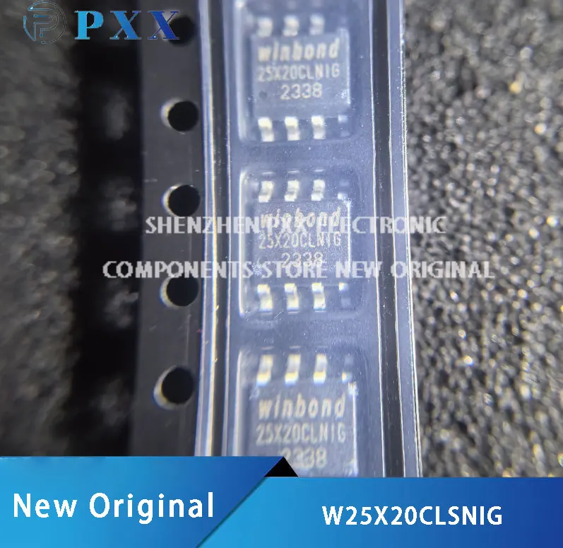 10Pcs New Original W25X20CLSNIG W25X20CL 2M-bit Serial Flash Memory  4Kb Sector And Dual I/O SPI SOIC-8  Marking:25X20CLNIG