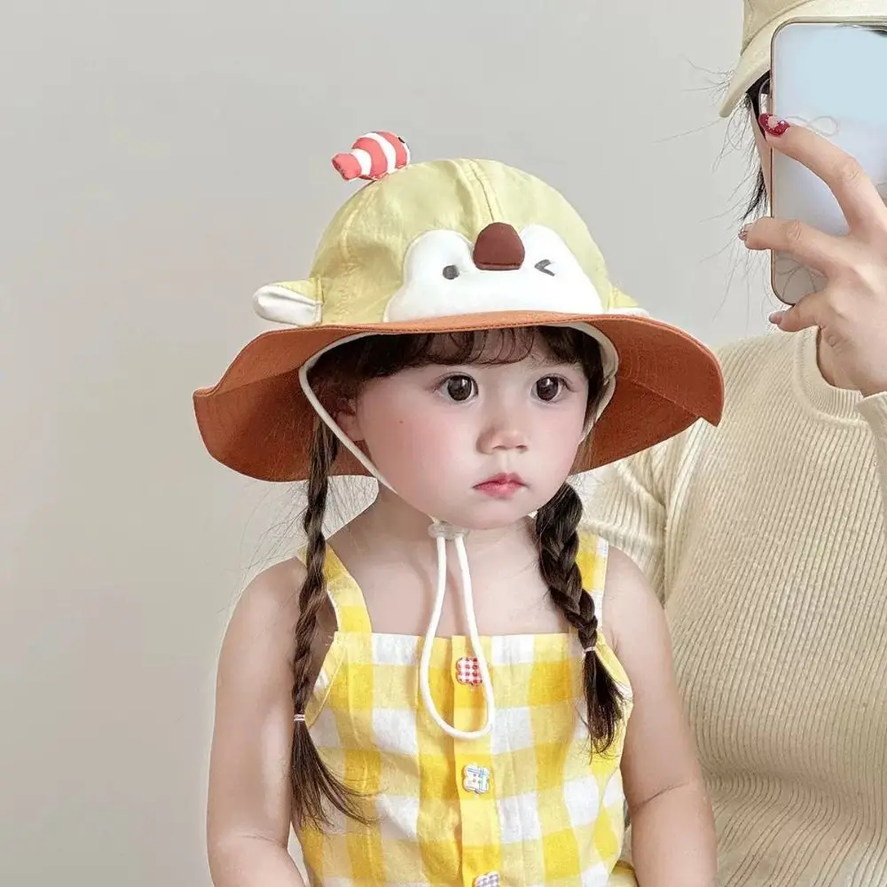 

Quick Dry Big Brim Children's Sun Hat Sun Protection Foldable Penguin Sunscreen Hat Thin Little Fish Bucket Hat Spring