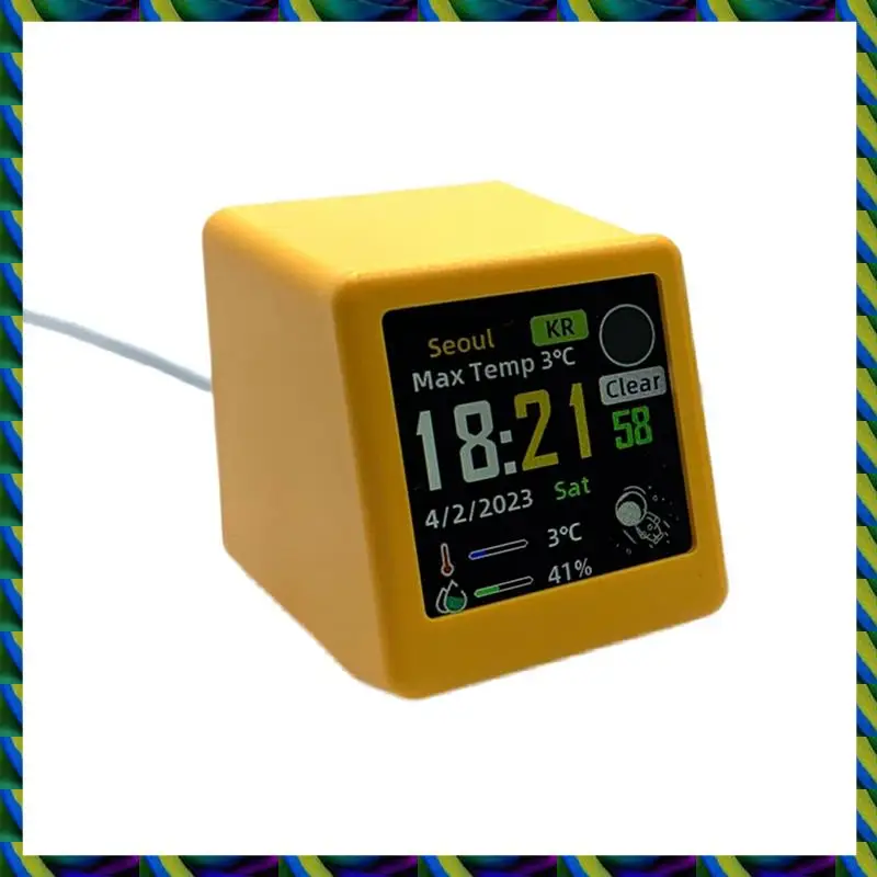 Daily Smart Touch Weather Station Wifi Desk Digital Analog Alarm Clock Small Album Photo Frame Mini Desk Clocks Home